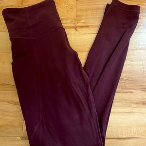 Athleta maroon leggings